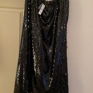 Never worn jcrew mid sequin black skirt.